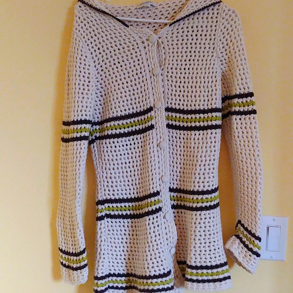 Banana Republic retro crochet button up